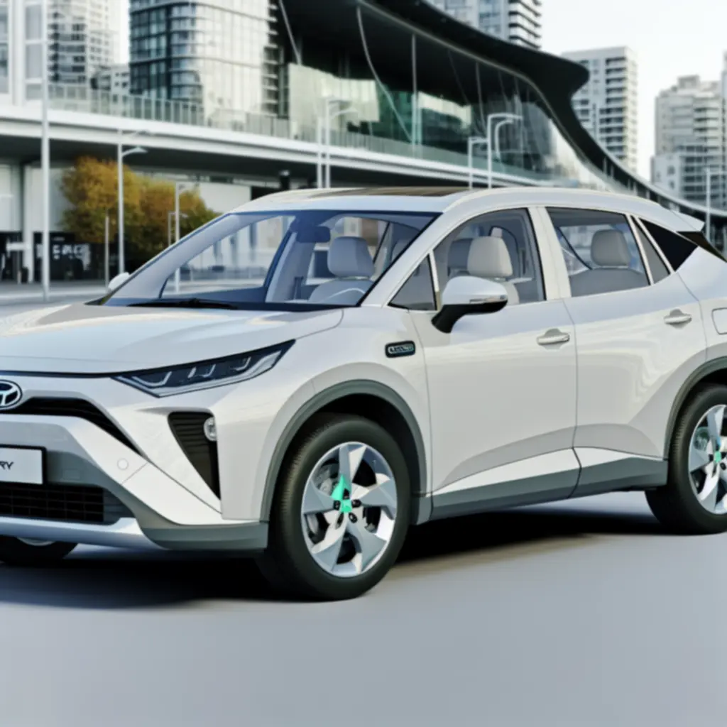 Crossover in parelwit met hybride badge, vooraanzicht